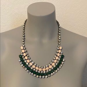 Elegant Green and Cream Layered Necklace